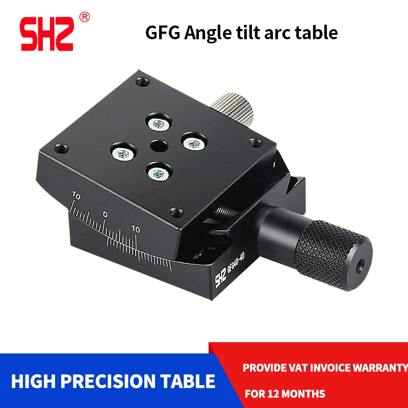 XY axis manual goniometer GFG40/60 worm gear type high precision angle tilt radian angle sliding table