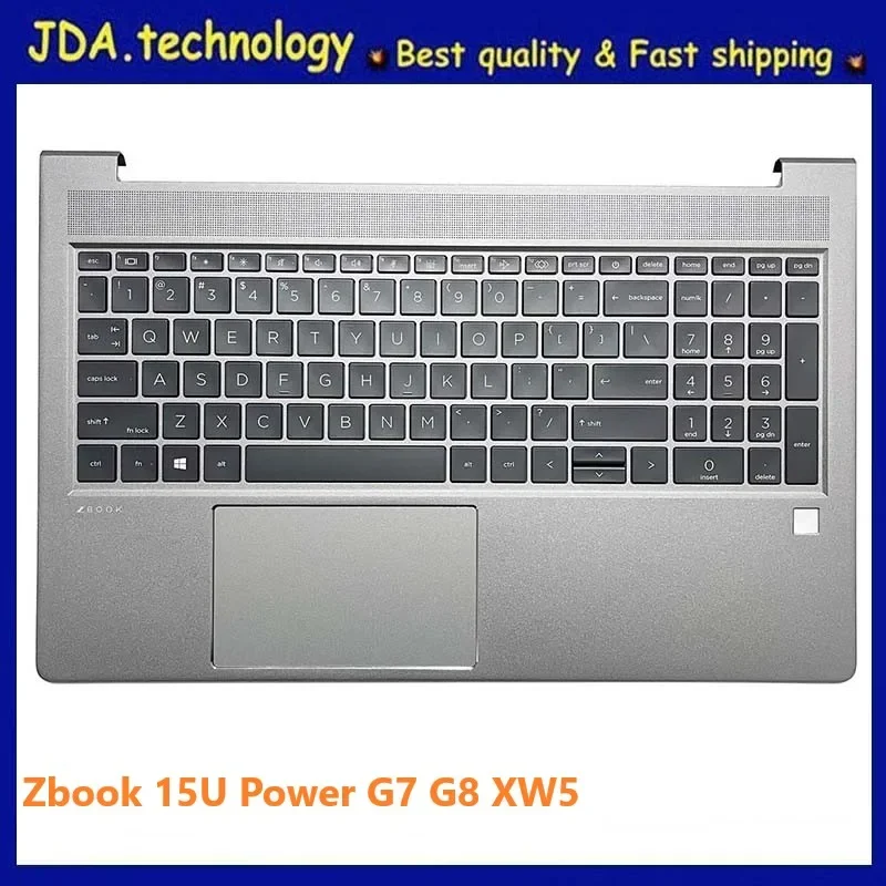 New/Orig for HP Zbook 15U Power G7 G8 XW5 Palmest US keyboard upper cover Touchpad M26110-001