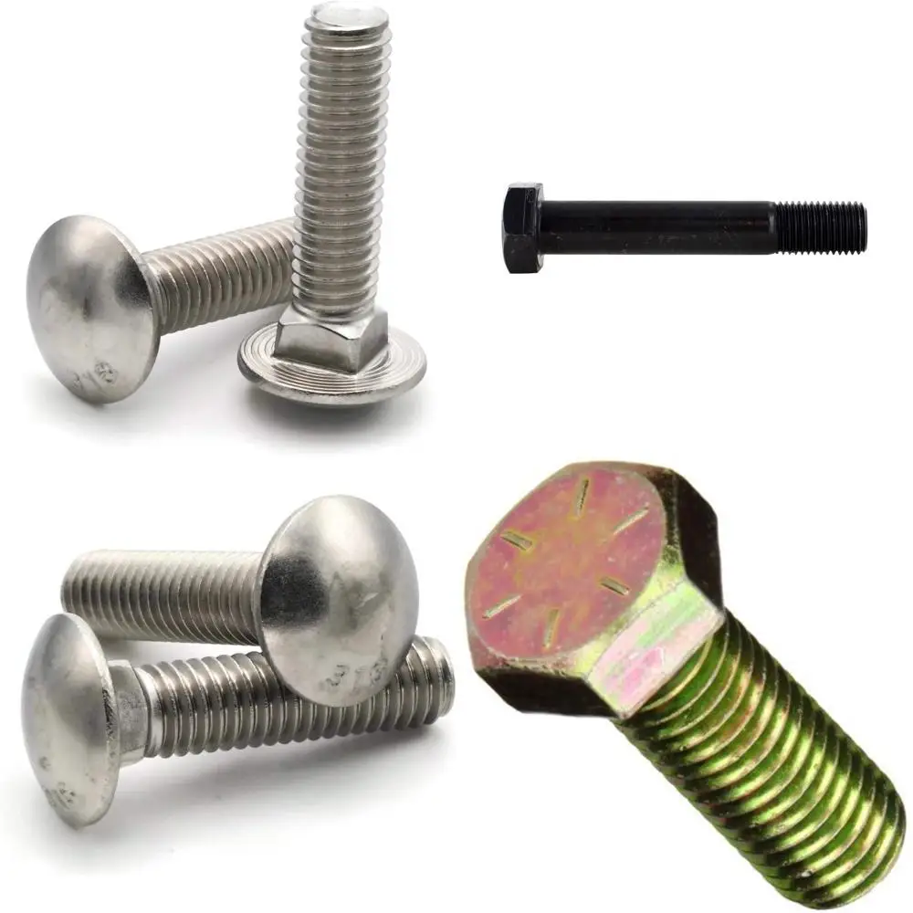 

Болты с кареткой из нержавеющей стали, класс 316, резьба 3/8-16, длина 1-1/4 дюйма, упаковка из 25 шт., прочные крепежные детали для сверхмощных применения