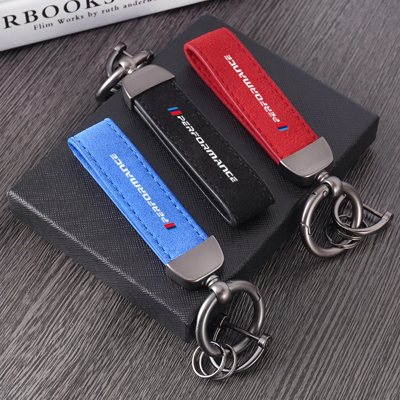 

Leather Car Emblem Key Fobs Keyring Auto Interior Modification Accessories for Bmw M Performance Bmw X1 X2 X3 X4 X5 G30 G32