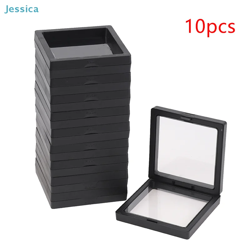 

♥ Прозрачная плавающая витрина-пластиковая пленка, коробка для упаковки ювелирных изделий, ожерелья, кольца и коллекционная коробка для хранения ювелирных изделий