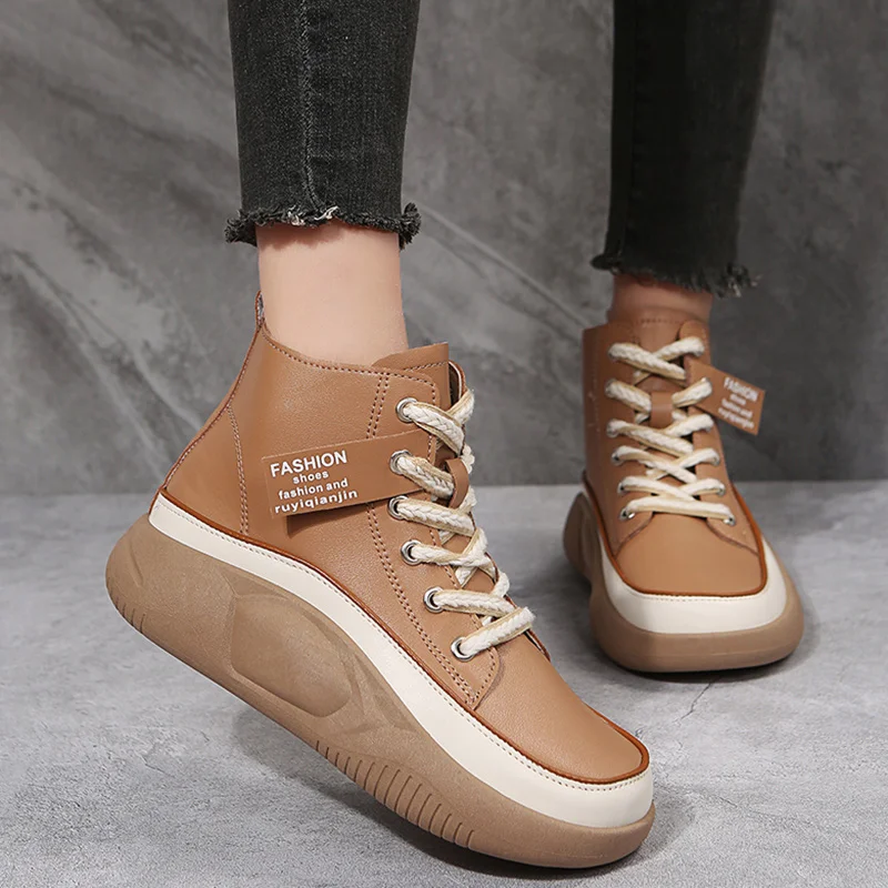 Women\'s Shoes Platform Casual Female Sneakers Round Toe Shallow Mouth Soft Autumn Wedge Basket 2023 Clogs New Small Fall Sports