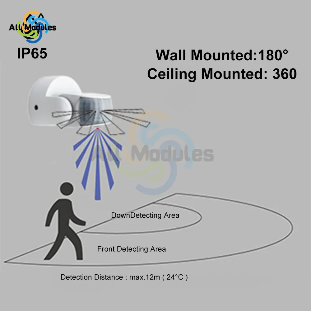 New Motion Sensor AC220-240V Motion Detector Automatic 180 Degree Switch Light Outdoor Infrared Sensor Timer PIR Rotati C8A7