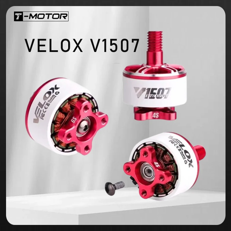 

T‑MOTOR T‑HOBBY VELOX V1507 3" High Thrust Brushless Motor, 1.5mm/5mm Shaft, 4S/6S, for RC FPV Freestyle Models DIY Parts