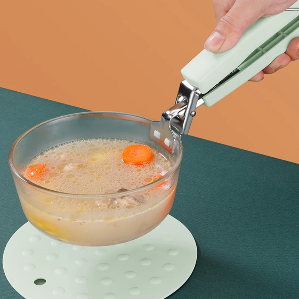 

Anti Slip Bowl Clip Stainless Steel Hot Dish Gripper For Microwave Air Fryer Baking Tray Steamer Kitchen Safety Tongs