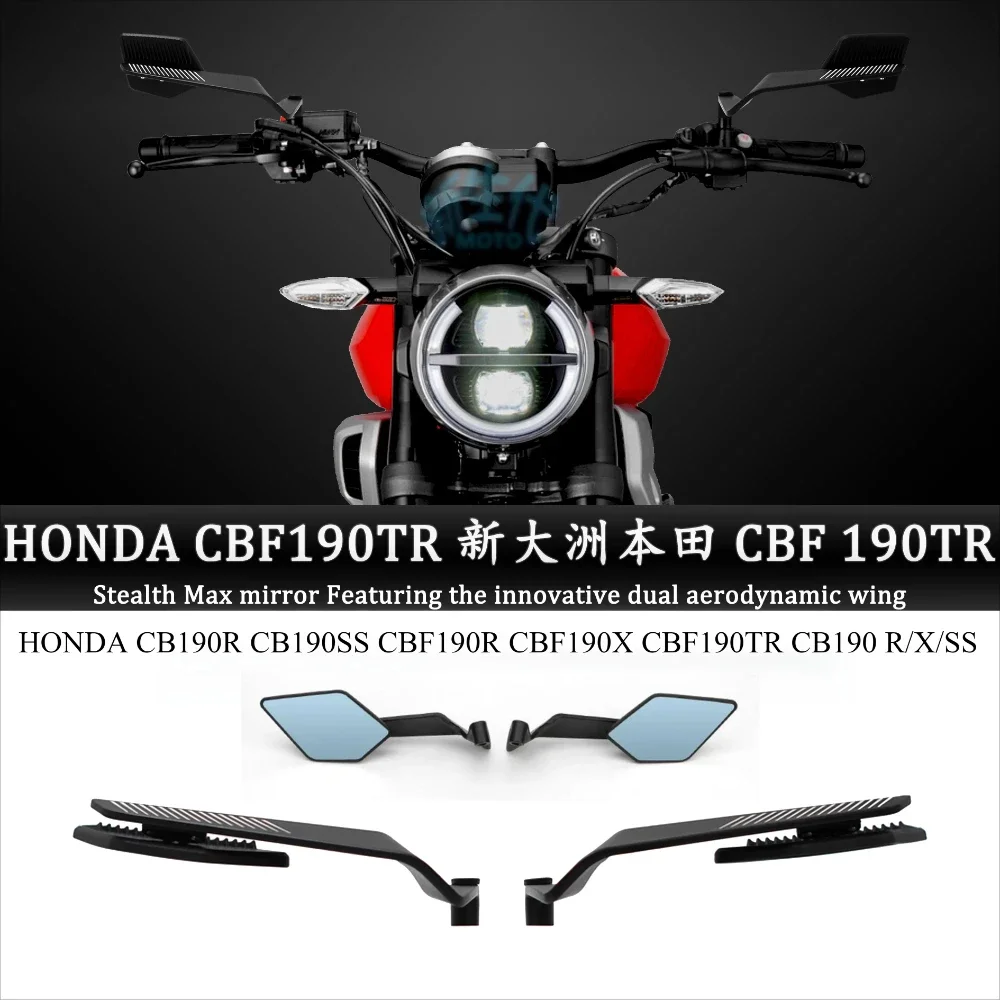 Modified Motorcycle Wind Wing Mirror 360° Rotatable Universal Rearview CNC For HONDA CB190R CB190SS CBF190R 190X CBF190TR RXSS