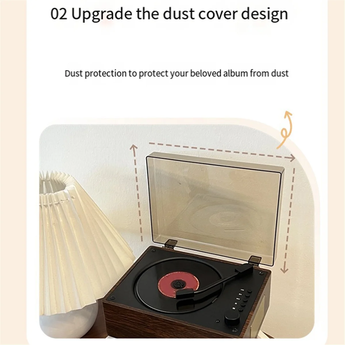 A40I Retro CD Player Rechargeable Support CD BT USB 3.5mm AUX Portable CD Player Bluetooth-Compatible 5.0 Home Music Player C