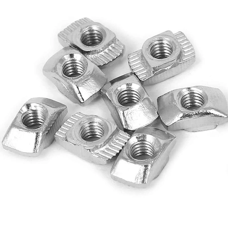 Variedade do conector T-Nuts da cabeça do martelo para o T-entalhe, M8, quente, 20 PCes