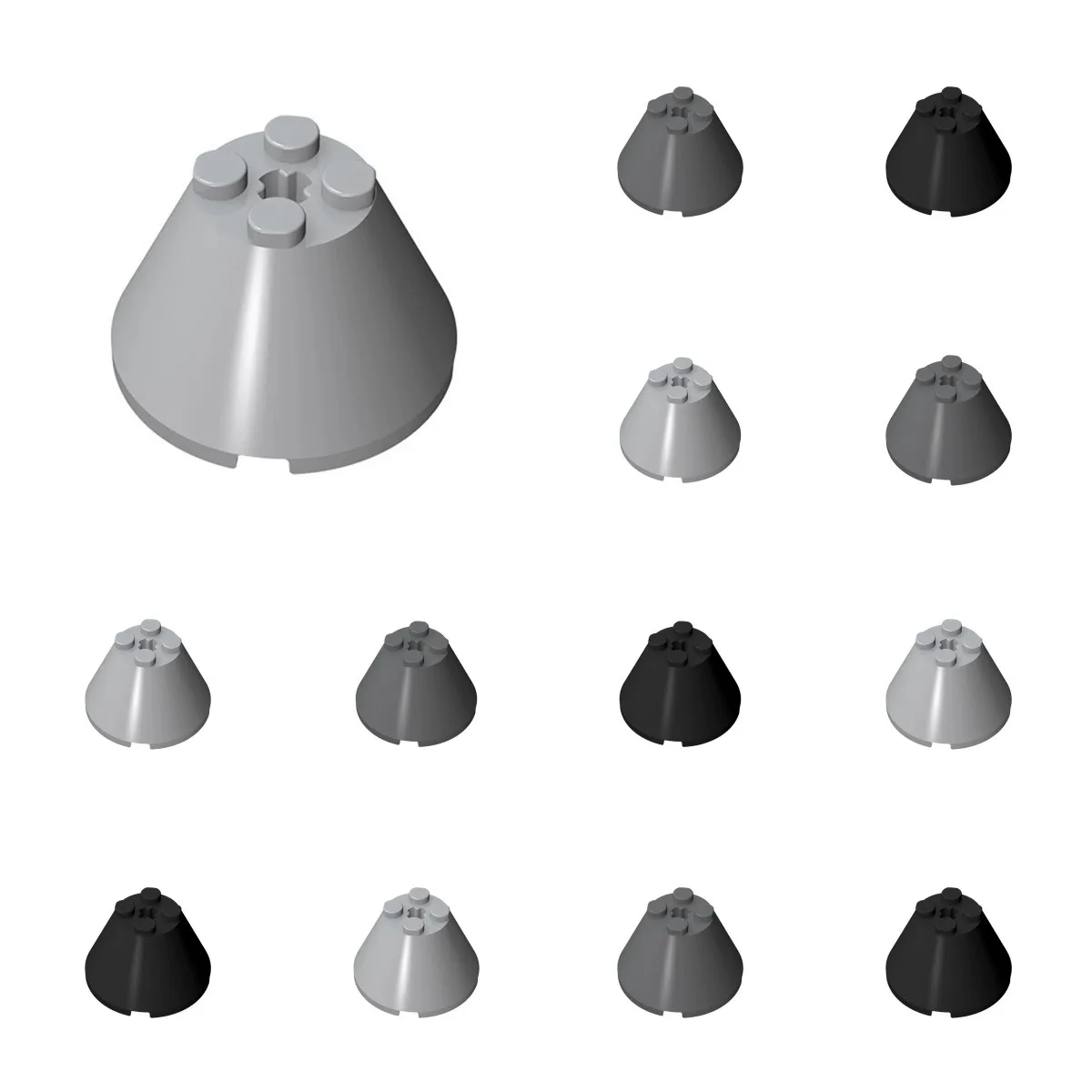 

10 шт. 3943 Конус 4x4x2 с отверстием для оси, аксессуары для строительных блоков, детали MOC DIY, образовательные игрушки, кирпич «сделай сам»