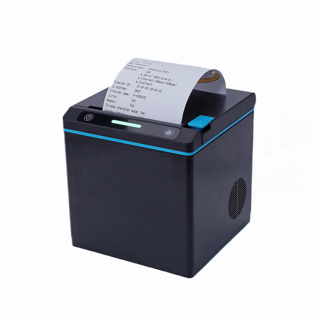 HSPOS New 80mm Portable Receipt Printer Hand Printer With Auto Cutter POS Printer USB LAN Kitchen Printer For Retails