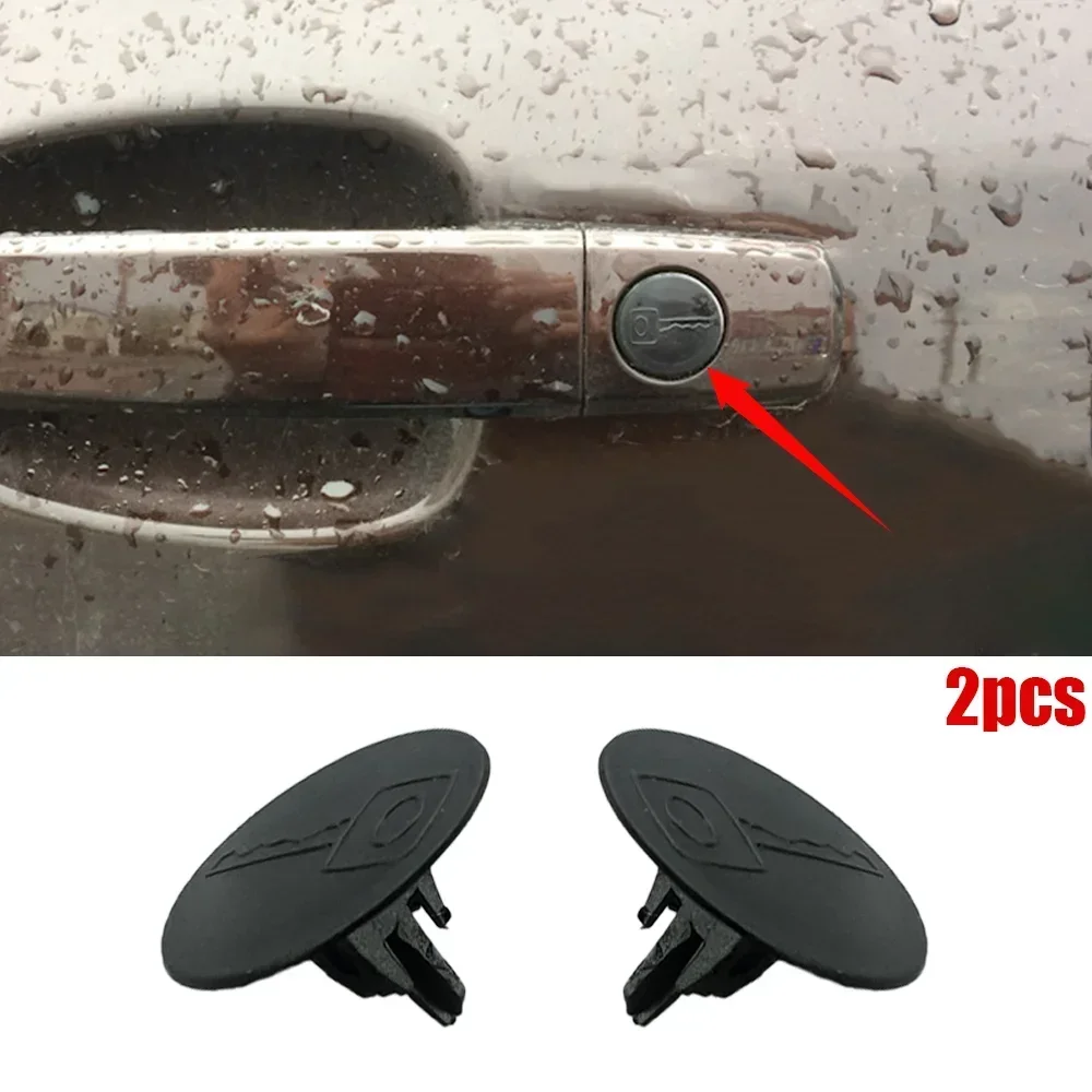 2Pcs Car Door Rear Tailgate Trunk Key Hole Cap Plug Cover Clip Dustproof Rustproof For Renault Duster Sandero Stepway Logan MCV