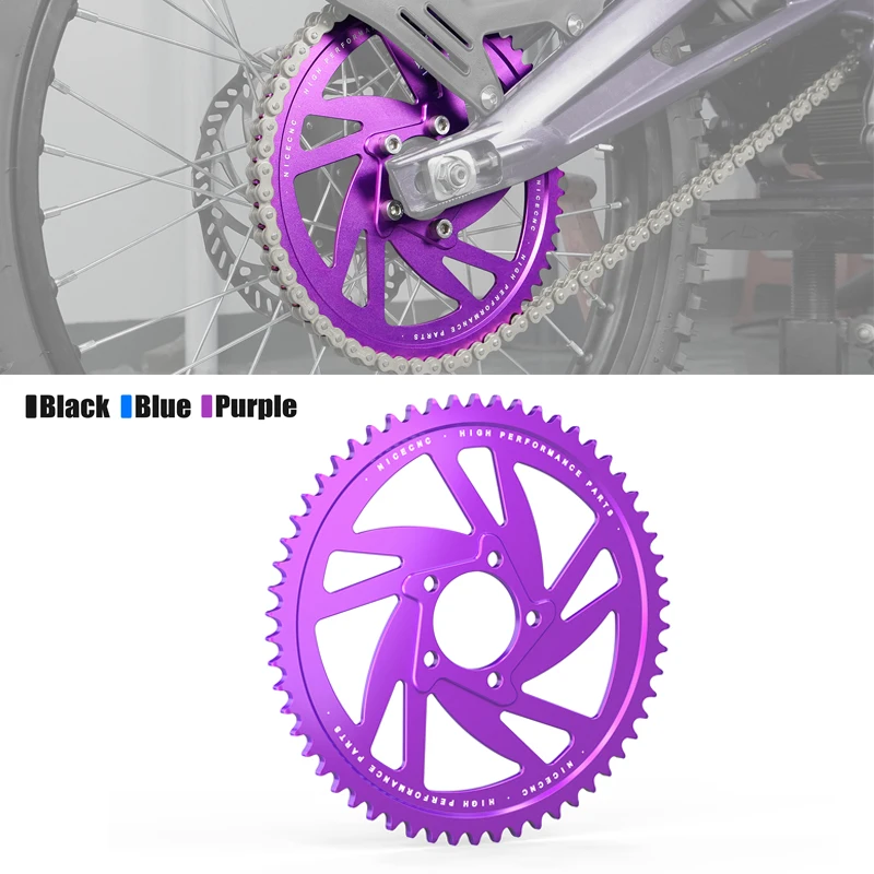 

NICECNC For Surron light bee X Aluminum 58T Rear Sprocket For SUR-RON light bee S L1E For Segway X160 X260 Electric Dirt Bike