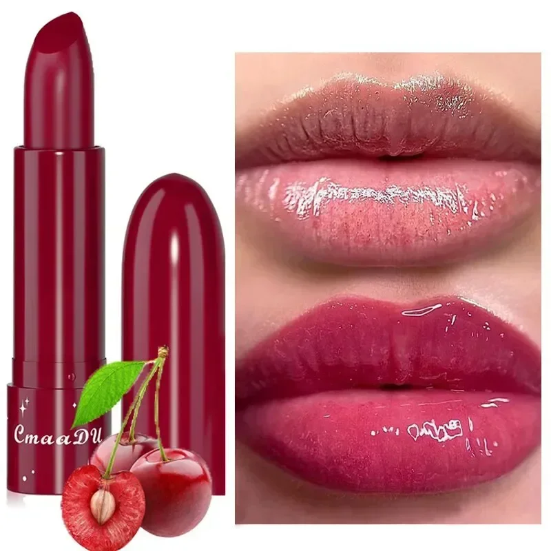 6Color Waterproof Fruit Color Tinted Shine Changing Moisturizing Nourishing Glow Play Lip Balm lipstick Colour Care