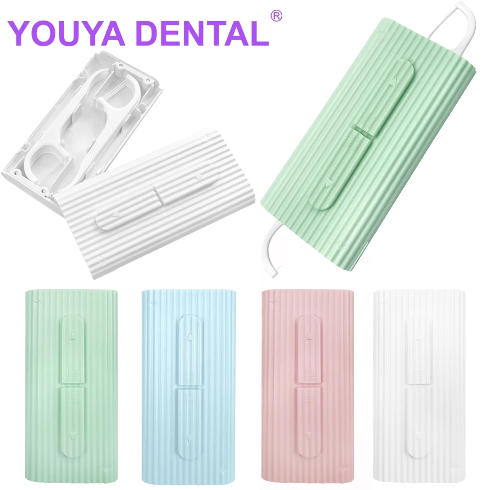 10Pcs/Box Portable Automatic Dental Floss Storage Box Flosser Picks Toothpick Teeth Stick Tooth Cleaning Oral Hygiene Care Tool