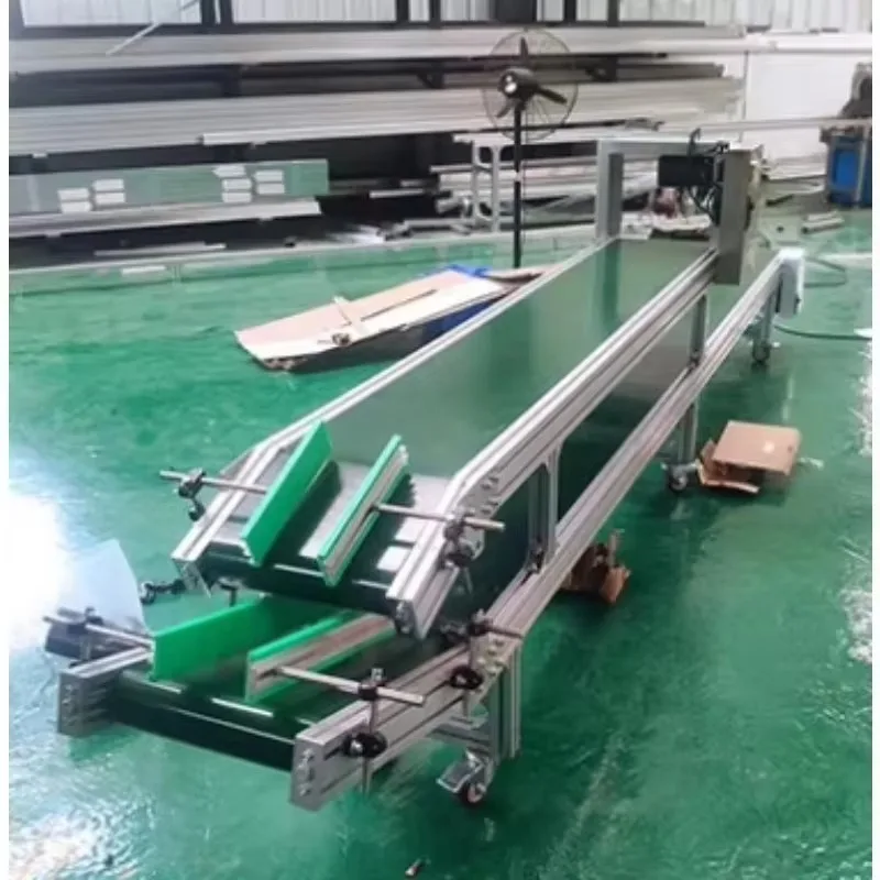 Custom Stainless Steel & PU Food-Grade Anti-Static Flat Belt Conveyor System, Custom Available, Made in China