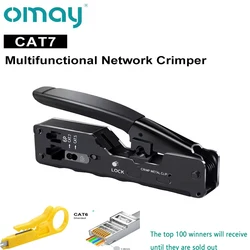 RJ45 CAT7 Crimping Tools Pliers Network Cat6 Cat5 Cable Crimper Wire Stripper Cutter Ethernet Clip Tongs RJ11/12 8P/6P