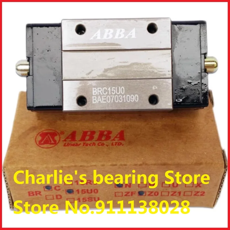 1pc 100% brand new original genuine Taiwan ABBA Linear bearings BRS15B, slider block BRC15U0, Square slider blocks