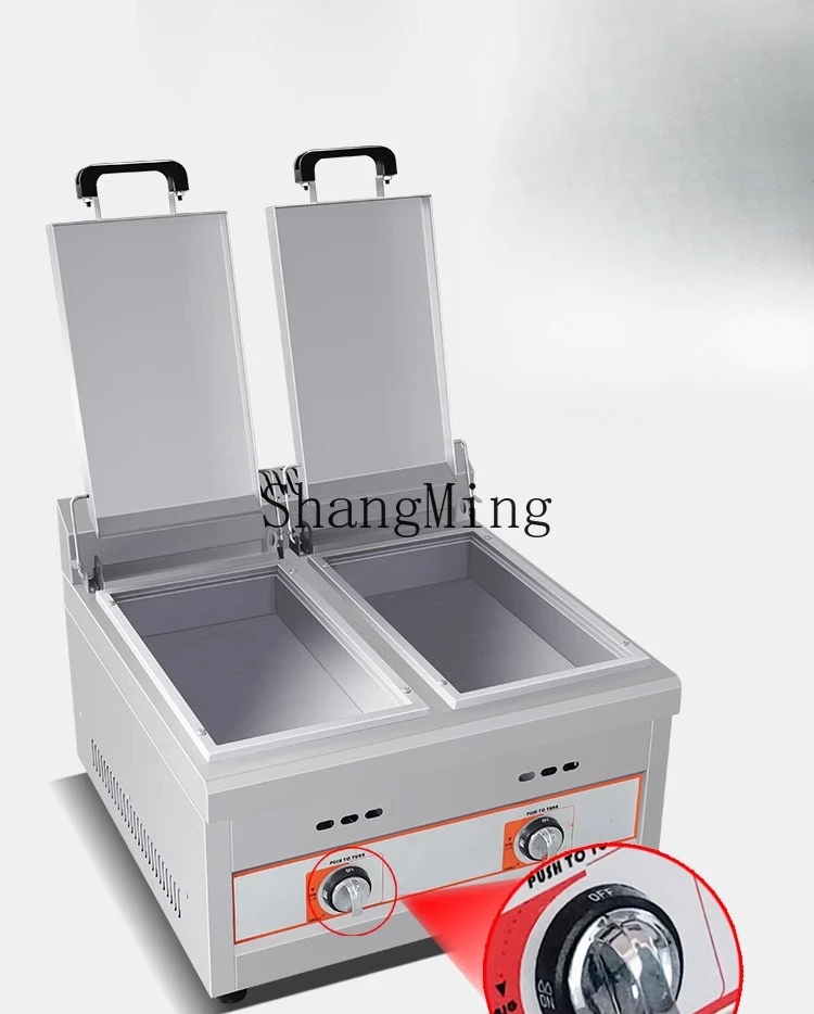 ZYY commercial electric water frying pan square gas automatic desktop frying dumpling stove