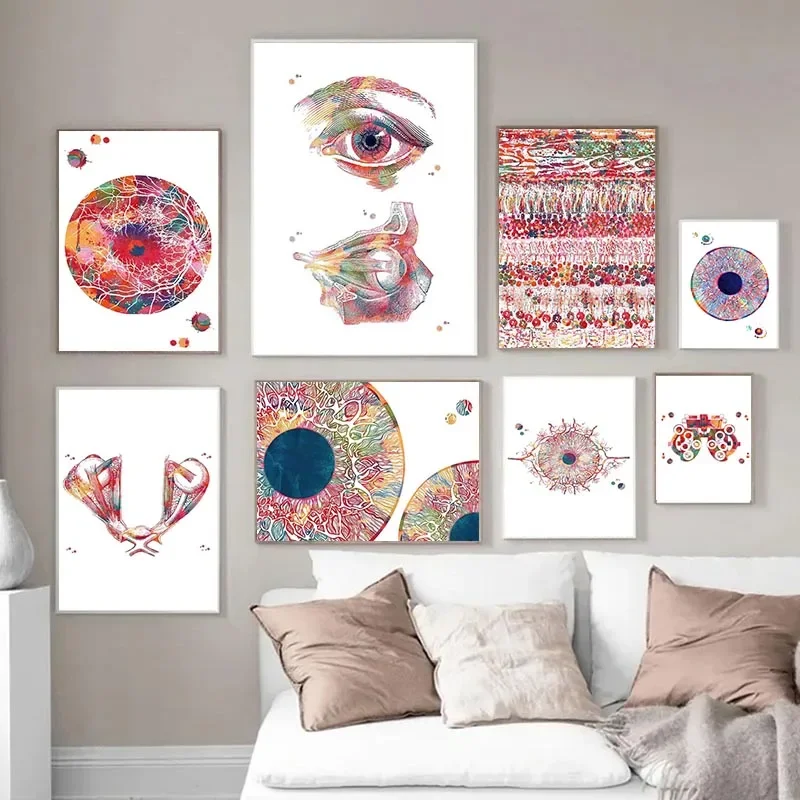 1pc frameless Canvas Painting Abstract Eye Anatomy Ophthalmologist Optometry Tool Posters And Prints Wall Art Canvas Painting