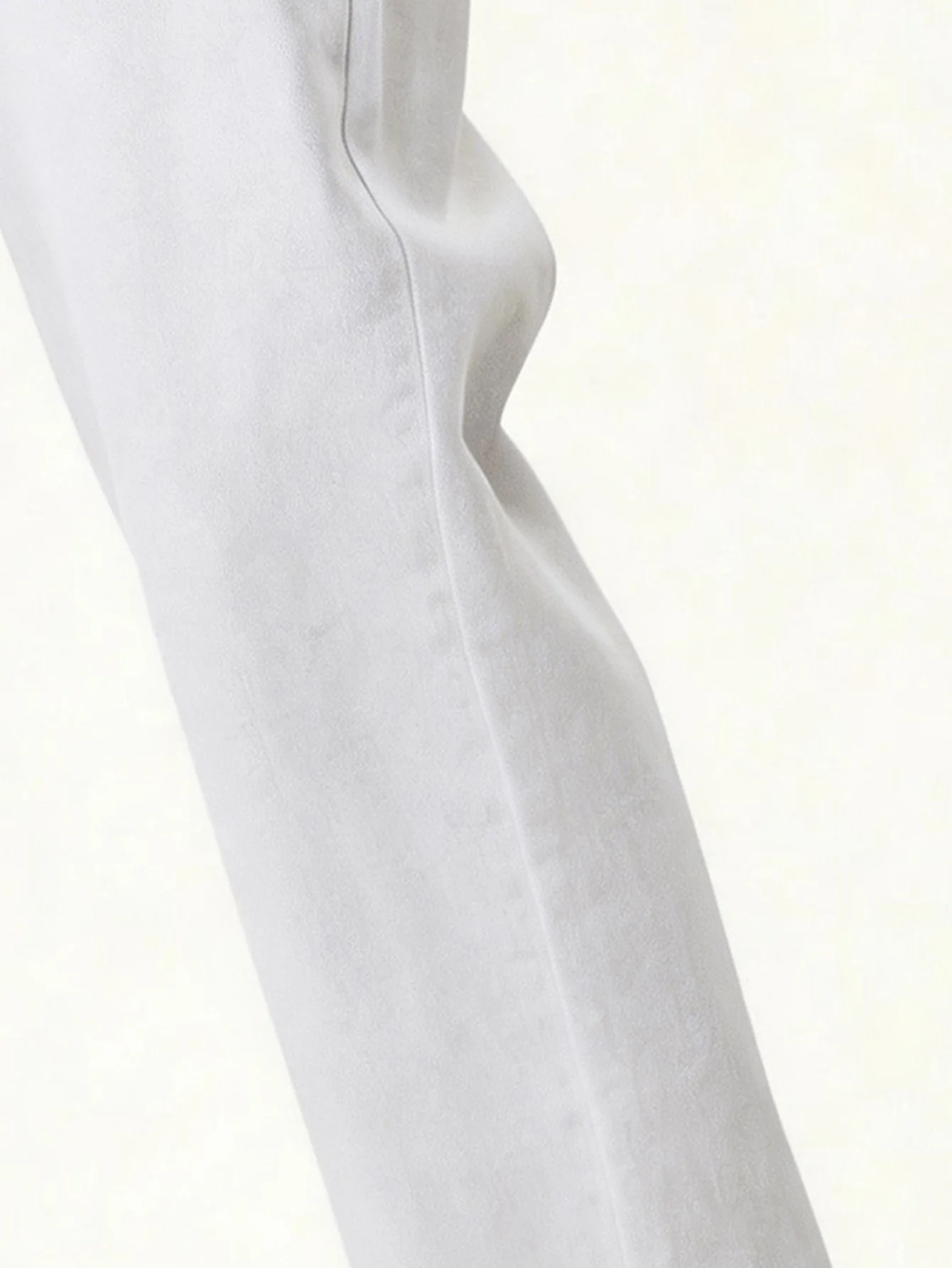 American High-Street White Loose-Fitting Men Jeans,Men Trendy Baggy Wide Long Pants Stylish And Versatile Minimalist Trousers view 6