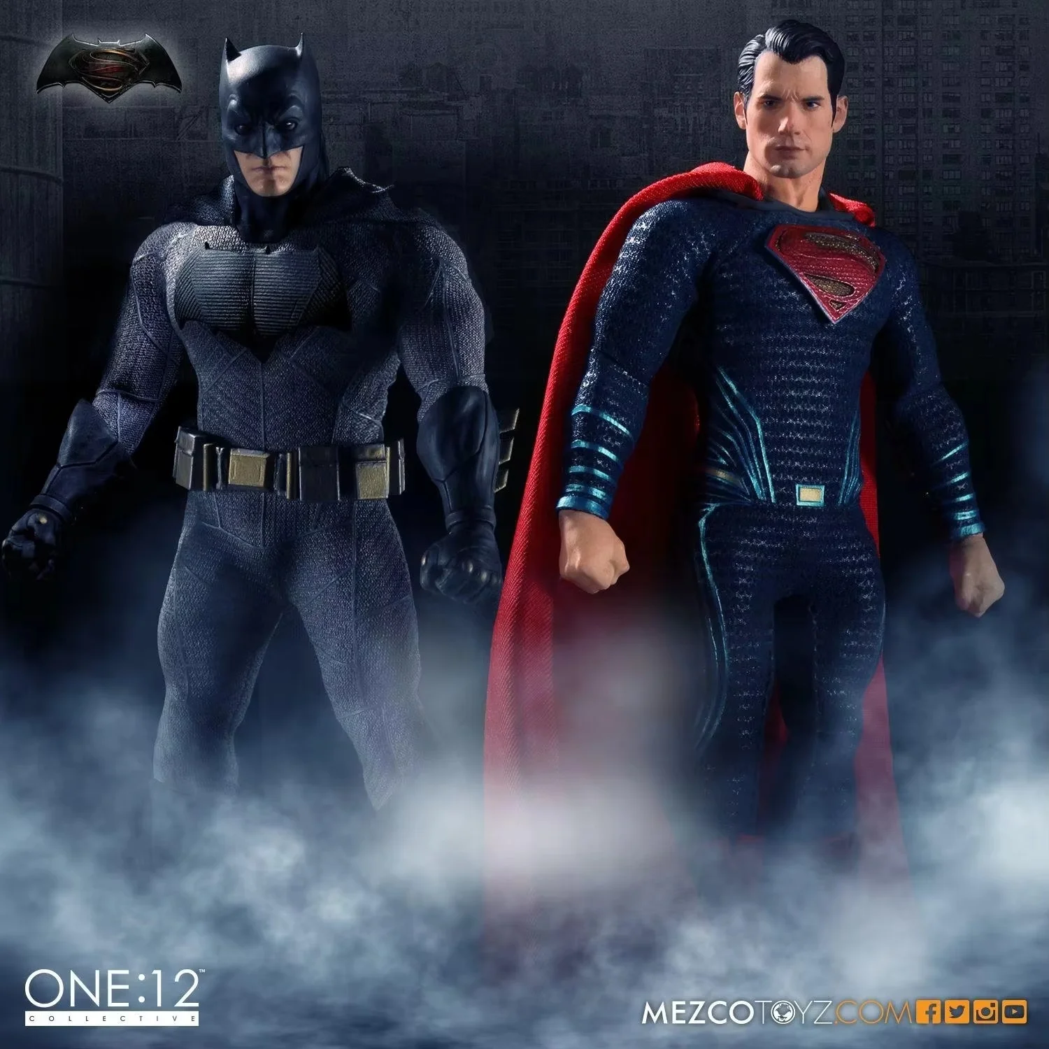 Mezco Figure Deadpool Superman Batman Justice 1/12 Statue League Clothes 6 Inch Action Figures Collectible Model Cool Toy Gift