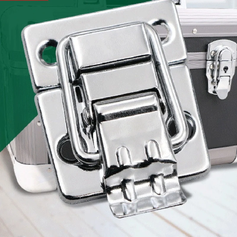 12 Piece Small Tool Box Lock Buckle Catch Suitcase Boxes Buckles Iron Trunk Lock Silver