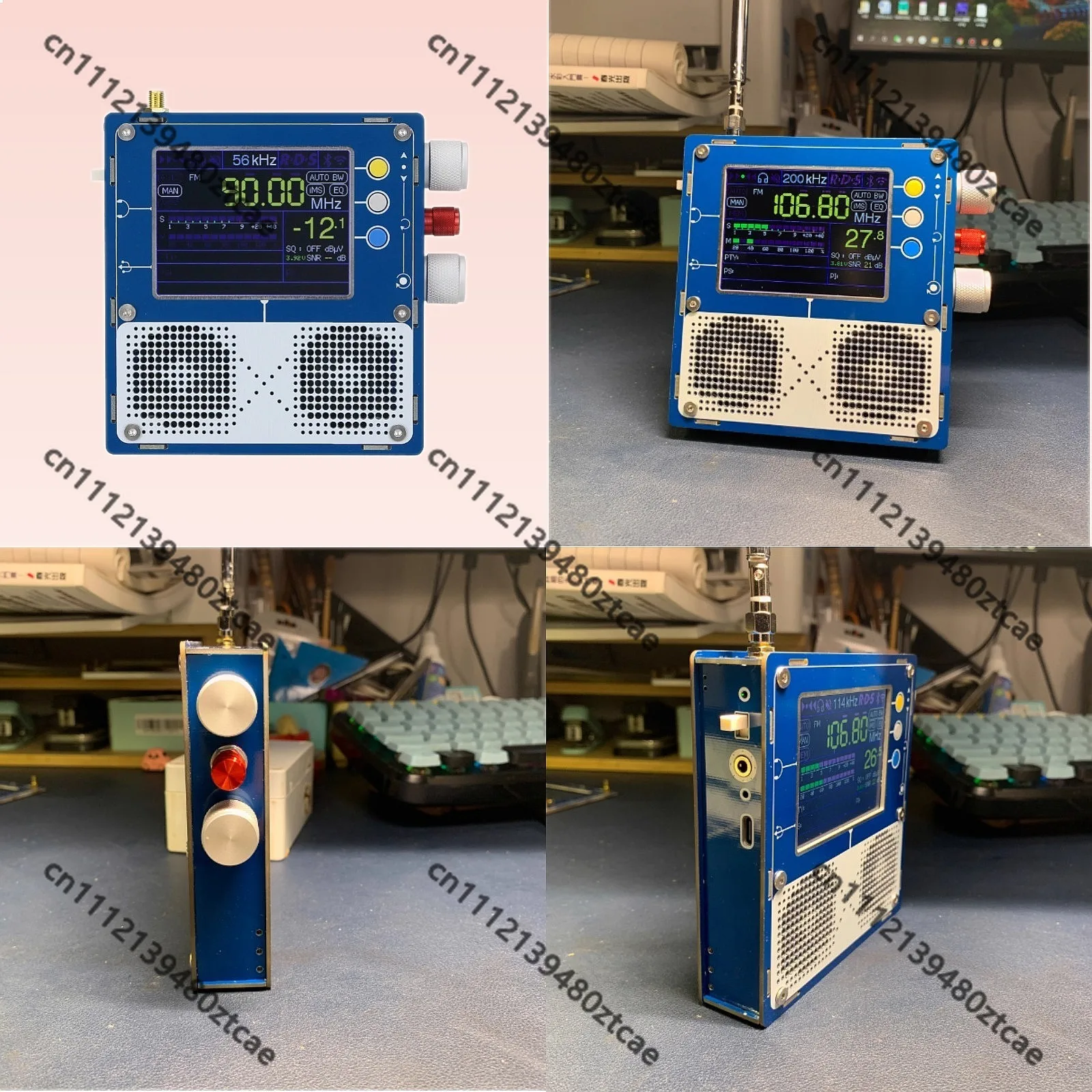 TEF6686 풀밴드 라디오 3.2인치 IPS 디스플레이 듀얼 스피커 스테레오 RDS 5000mAh