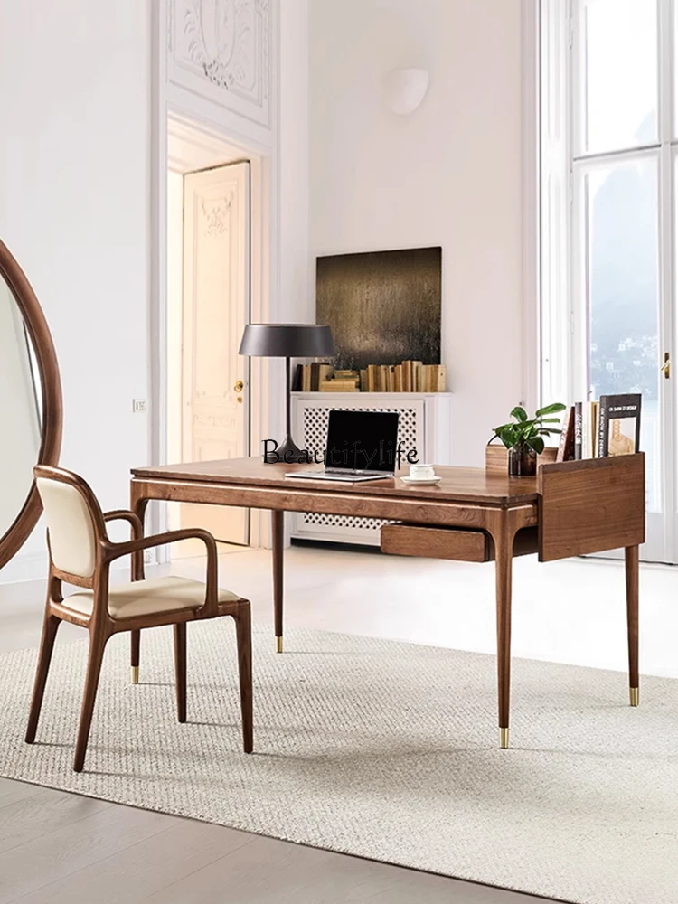 Walnut Lounge Chair Italian Solid Wood Sofa Chair
