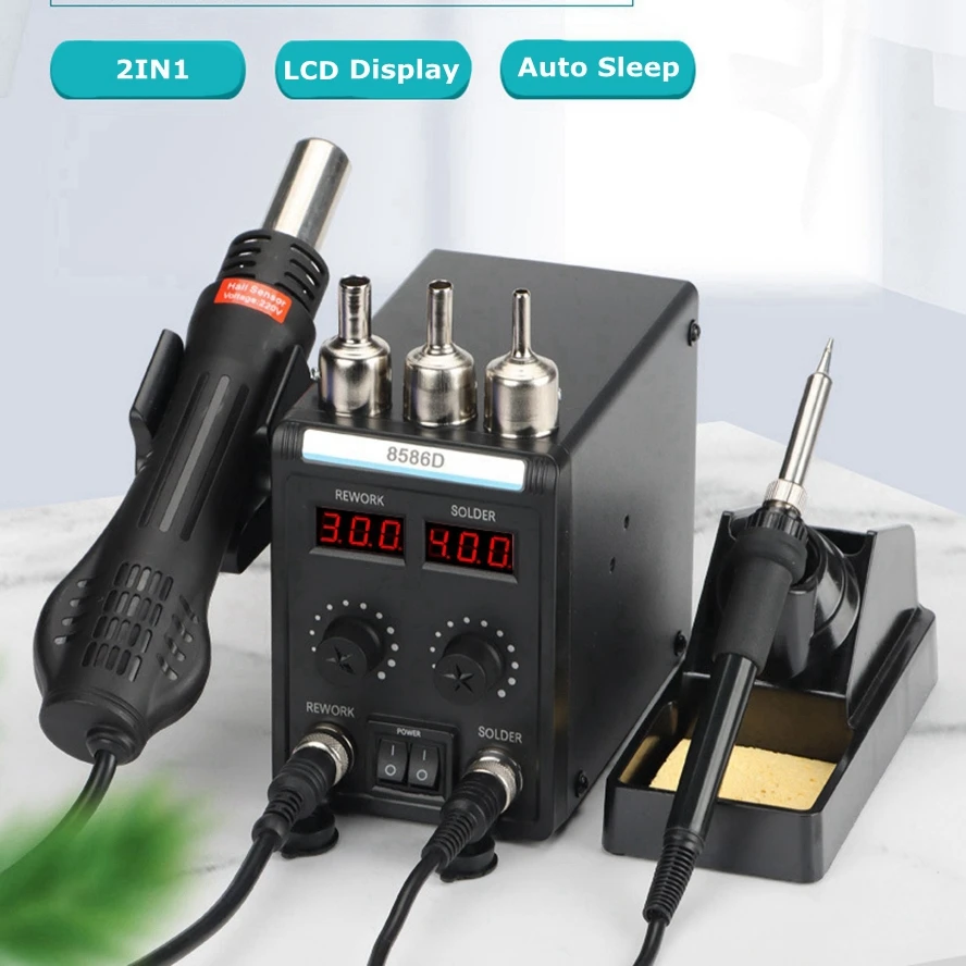 600W Soldering Iron Kit BGA SMD Welding Tool Desoldering Rework Station Fast Heating 100-500 Celcius