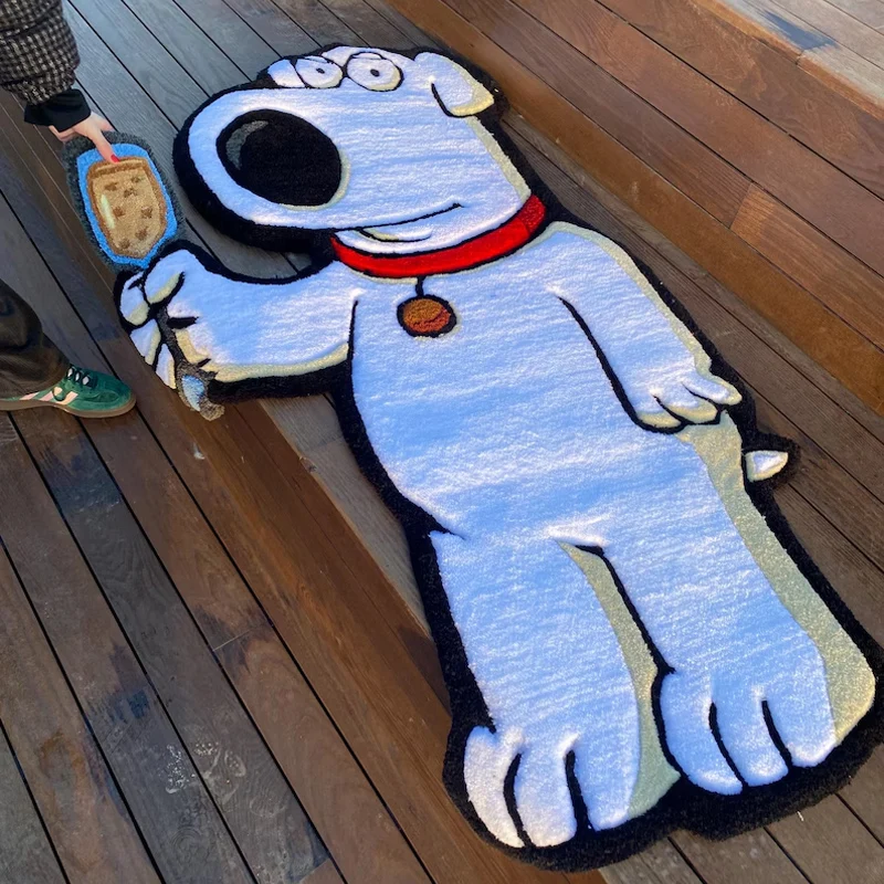 

Cartoon Characters Pattern Rug Irregular Bedroom Carpet Soft Fluffy Plush Bedside Carpets Home Decoration Non-slip Floor Mat