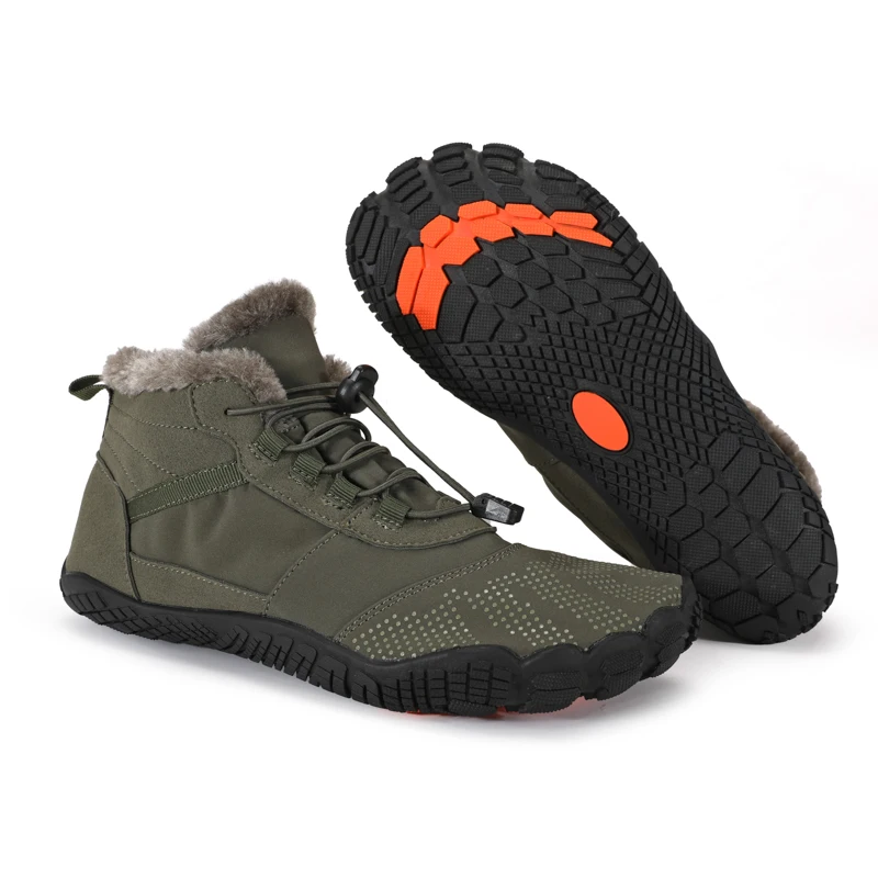 Nowe buty zimowe dla mężczyzn Kobiety Śnieg Barefoot Casual Shoes Outdoor Work Shoes Ladies Warm Fur Men Ankle Shoes Male Snow Boots