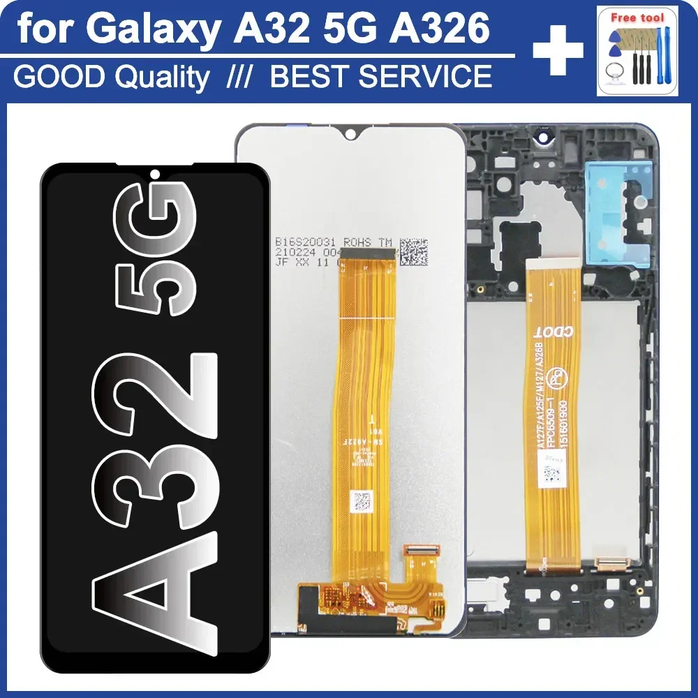 

A32 5G LCD for Samsung Galaxy A32 5G A326 LCD Display Touch Screen Replacement for Samsung A32 Screen Display SM-A326B A326U LCD