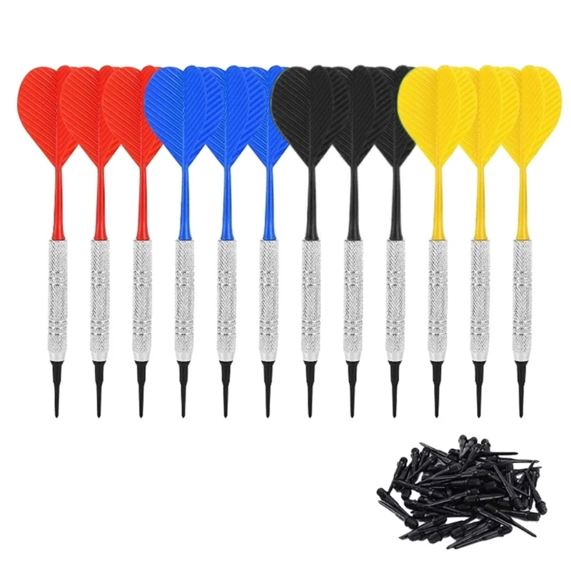 Professional Iron Barrels Plastic Flight Darts Set with Iron Nickel Plated Shaft