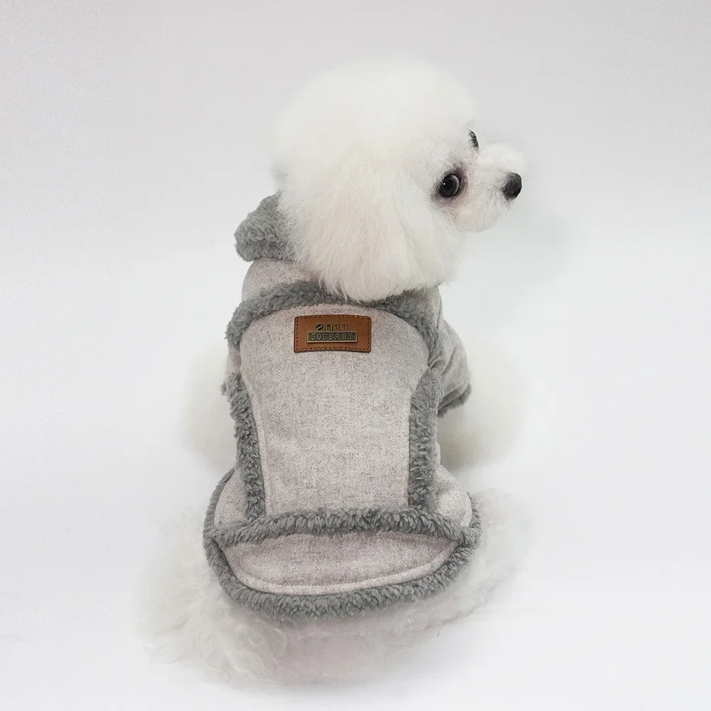 Pet Dog Thick Warm Nordic Jacket Coat Two Legs Puppy Dog Cotton Clothes Small Medium Dog Poodle Handsome Winter Fashion Clothing