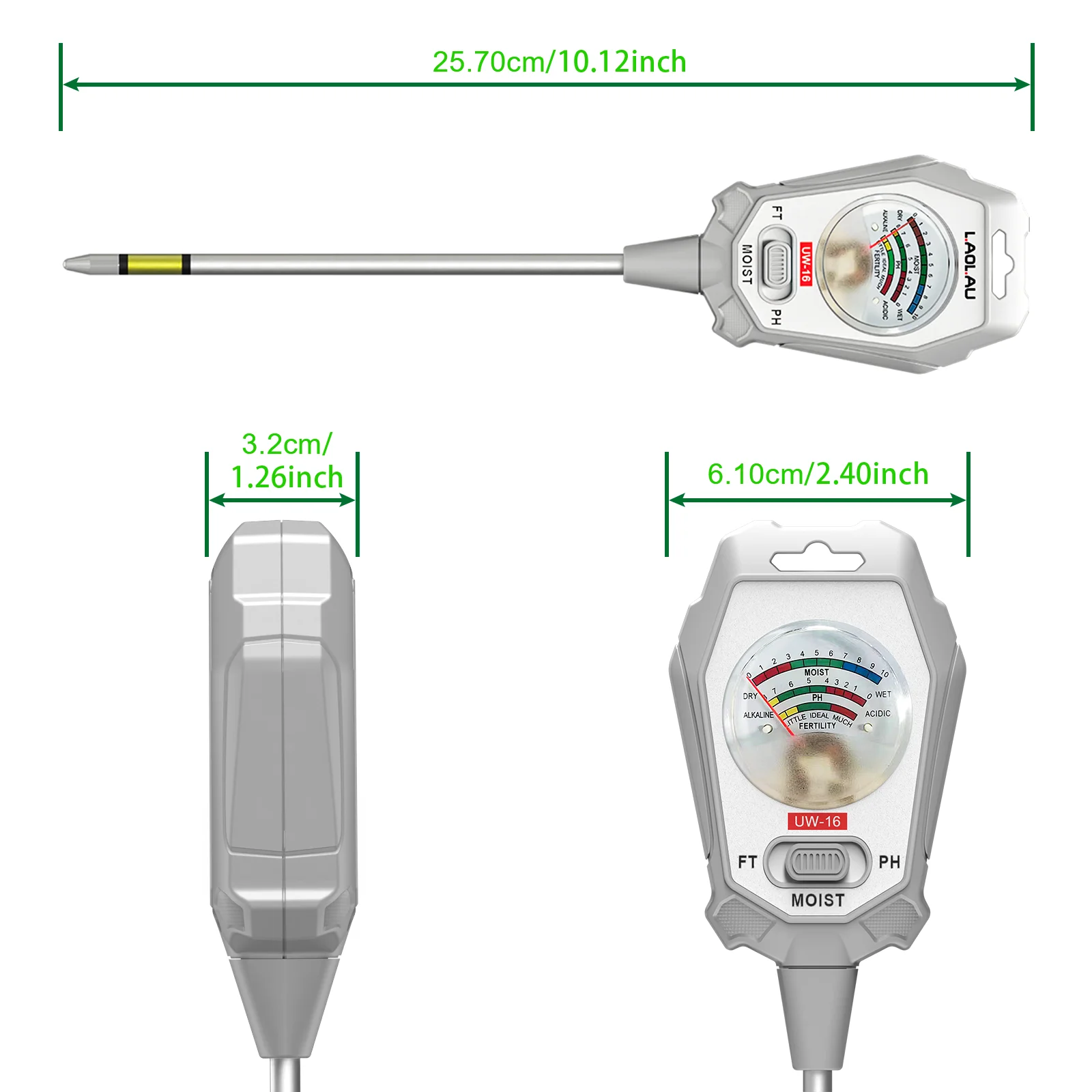 3 في 1 اختبار التربة الرطوبة مقياس درجة الحموضة الاستشعار الخصوبة اختبار أداة للداخلية/في الهواء الطلق البستنة نبات الرطوبة/الخصوبة/اختبار PH #3