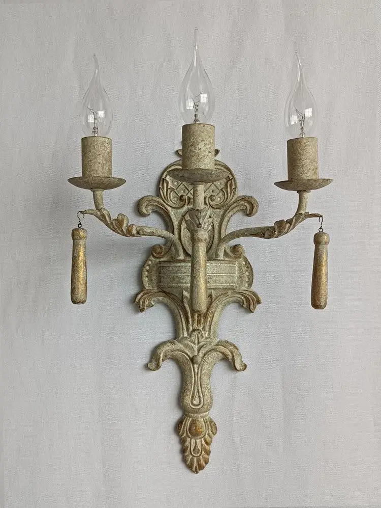 

Vintage Wooden Wall Lamp for Bedroom Living Room Dining Room American Style Corridor Light