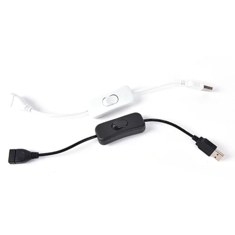 High Quality Woopower Copper Material USB Cable Male to Female Switch ON OFF Cable Toggle LED Lamp Power Line 28cm 1PC