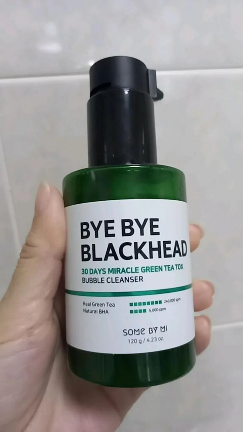 SOME BY MI Bye Bye Blackhead 30 Days Miracle Green Tea Tox Bubble Cleanser Pimple Acne Treatment Removal Exfoliating