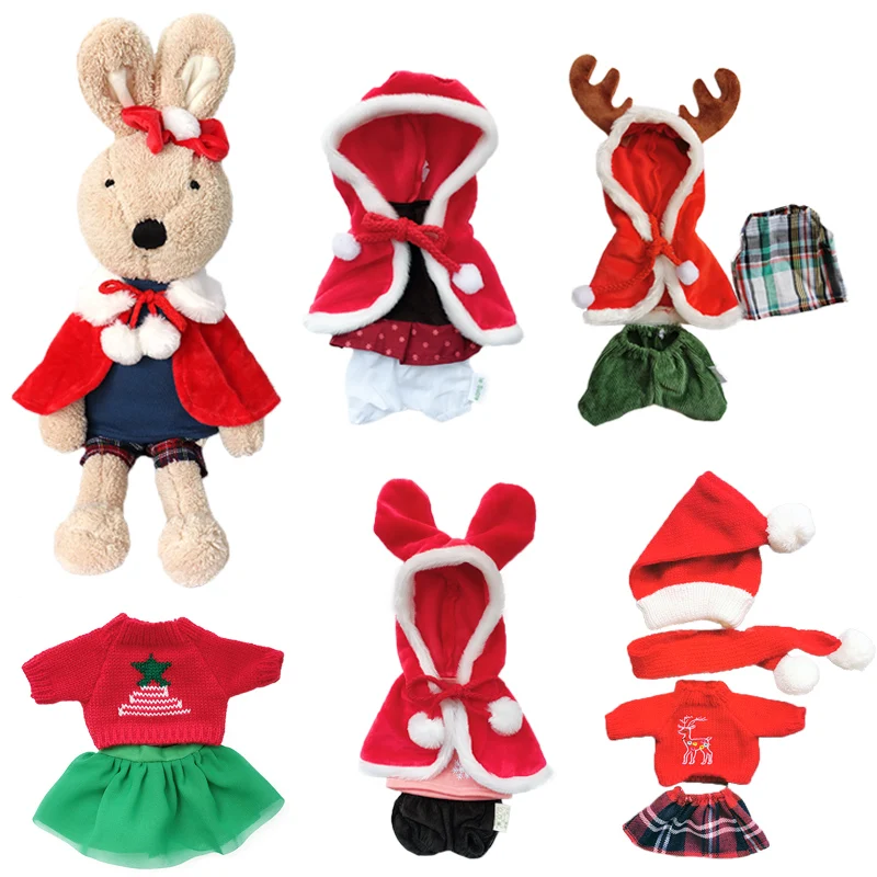 30cm/45cm/60cm Doll Clothes for Le Sucre Rabbit Plush Toys  Christmas Accessories Outfit for BJD Dolls Gifts for Children