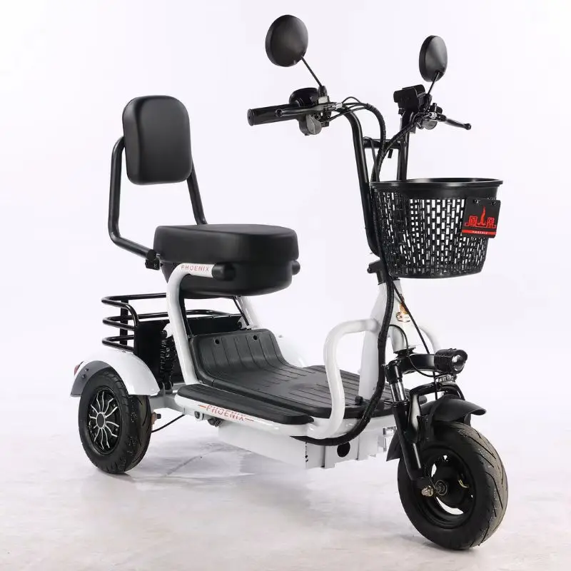 2022 New model folded 3 wheels electric scooter 500 w Leisure electric tricycles for the elderly mini electric motorcycle