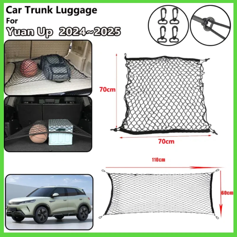 

Car Trunk Net For BYD Yuan Up Pro 2024 2025 2026 CRV Back Rear Trunk Organizer Elastic Luggage Bag Auto Holder Pocket Acessories
