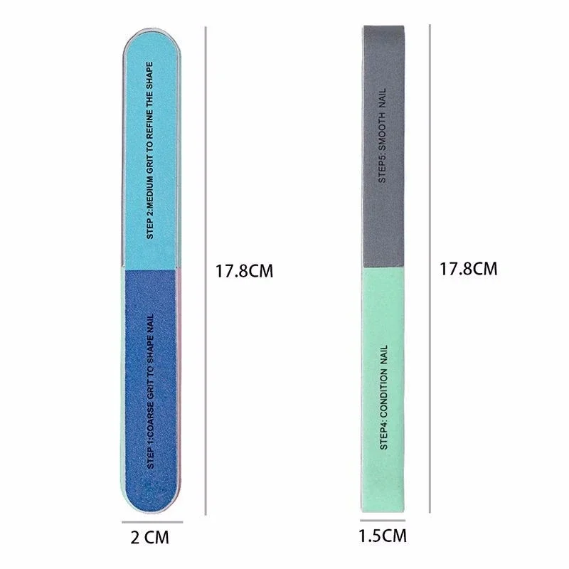 다채로운 7 면 네일 연마 도구, 창의적인 인쇄, 전문 네일 샌딩 파일 버퍼 블록, 매니큐어 네일 아트 도구, 1PC