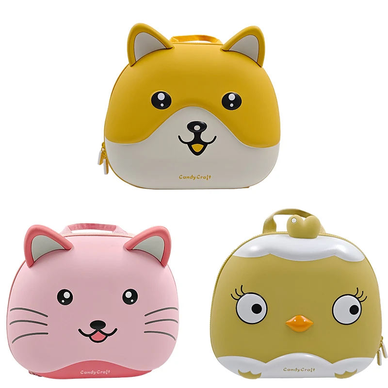 

Kids Cartoon Cat Dog Chicken Backpack Animals Crossbody Bag Toddler Zipped School Bags Casual Shoulder Bag