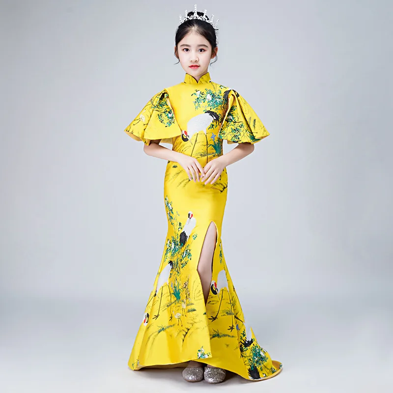 

Kids Hanfu Dress Elegant Princess Dress Summer Dresses Chinese Cheongsams For Girls Traditional Chinese Toddler Dress
