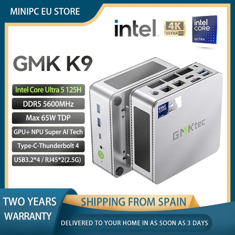 GMKtec Mini PC GMK K9 Intel Core Ultra 5 125H NUCBOX System Window 11Pro PCle GEN4.0*4 DDR5 5600MHz  5900HX 5800HX