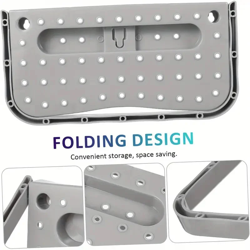 Wall Mounted Perforated Foldable Plastic Shoe Rack For RV Dustproof Adhesive Storage RV Furniture Hardware Storage Accessories