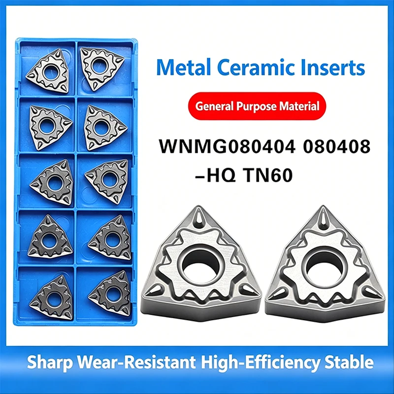 Cermet-Drehmeißel für CNC WNMG080404‑HQ WNMG080408‑HQ Dreieckige Schälförmige Form für Außendrehbearbeitung von Stahl – Detail 1