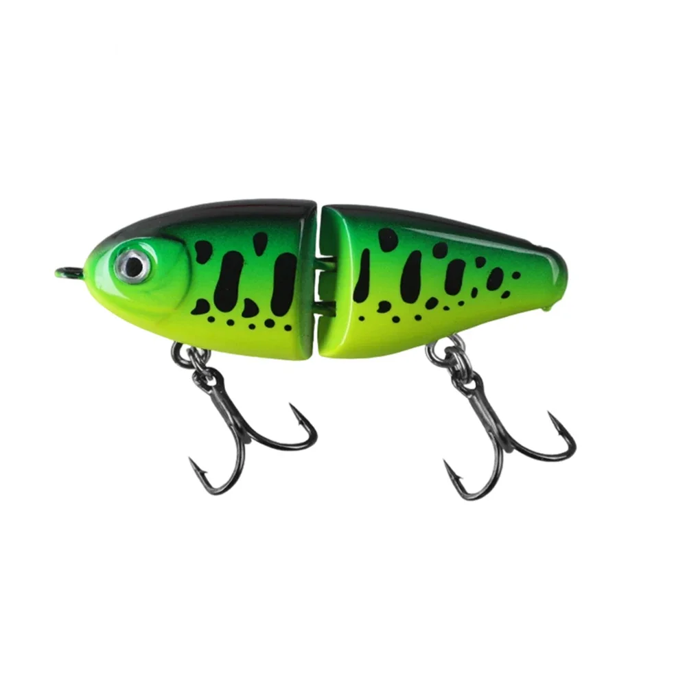 

6cm 6.5g Slow Sinking Swimbait Lure Two-Joint Design for Bass Trout with Flexible S-Shaped Swing and Colorful Reflections