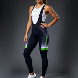 Women Cycling Bib Tights   Ciclismo Pantalones MTB Bicycle Cycling Trousers  Lange Damen Radhose Culotte Largo  Długie Spodnie
