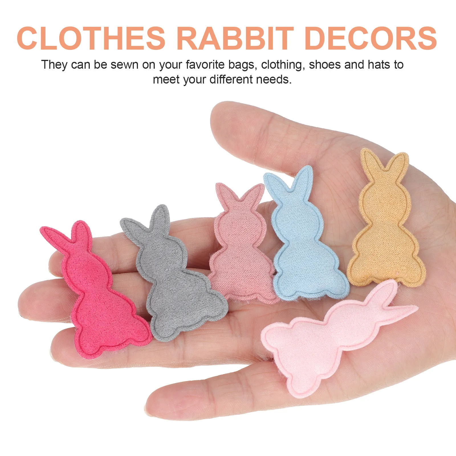 

50Pcs Bunny Sewing Patches Cloth Applique Material for DIY Clothing Repair Hairband Brooch Decor Crafts Garment Accessories